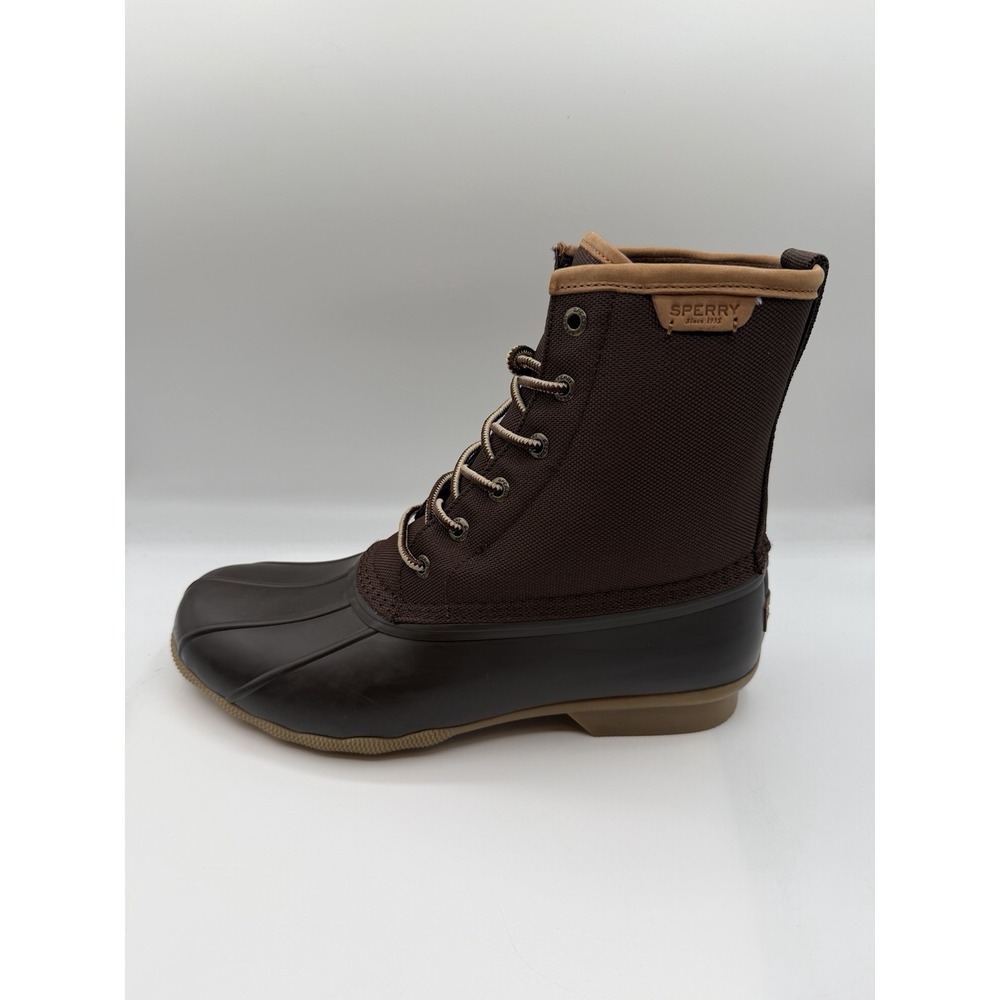 Sperry  Saltwater Boots,Men's 10.5,EU 44,Brown,Canvas Top,STS25518,NEW/DEFECTS